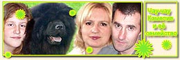 чау-чау Камелия, Андрей, Юля и Ольга